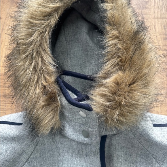 J Crew Summit Parka Italian Stadium Wool faux  Fur Trim - Picture 5 of 8